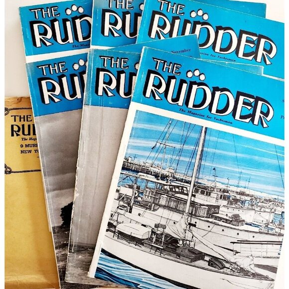 The Rudder Magazine 1949 For Yachtsmen Lot Of 6 Plus Mailers Nautical SmDB2